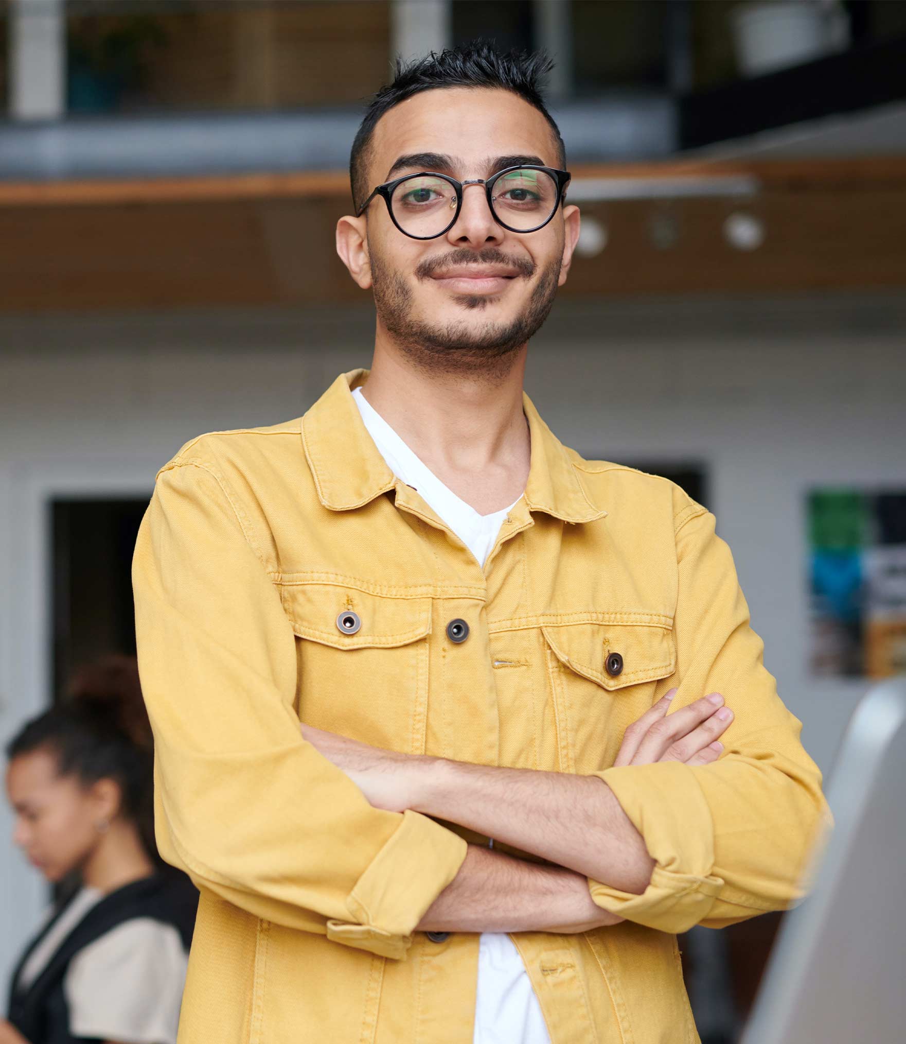 Man with Glasses Smiling 1